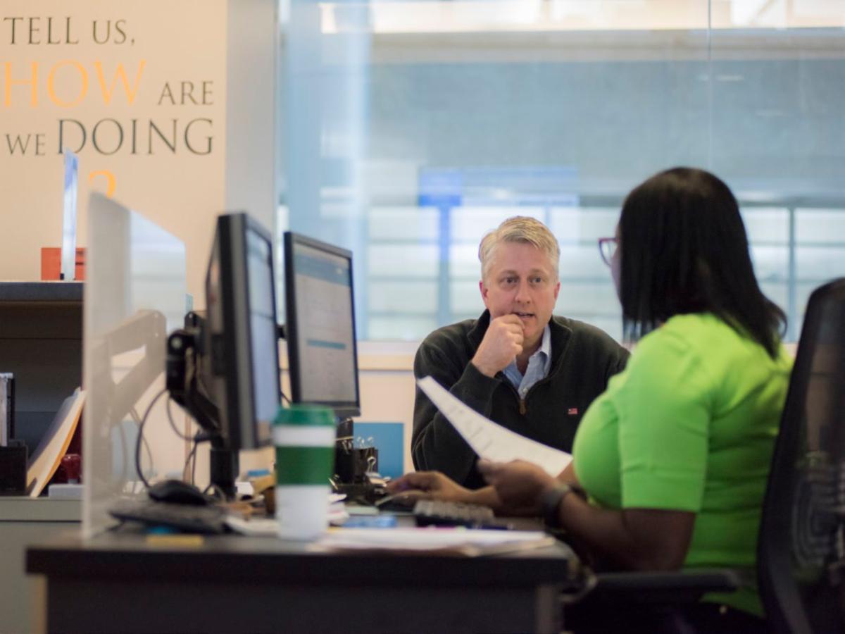 Customer speaking with CPD staff