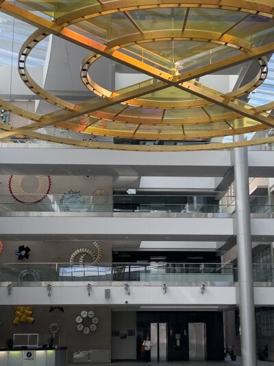 Interior view of Webb Municipal Building atrium