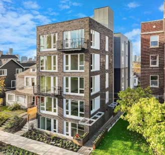 Single stair building illustrtaion