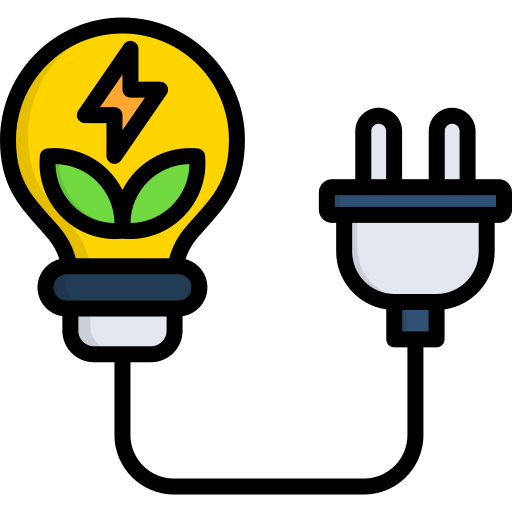 A lightbulb with a plant inside it attached to an electric cord