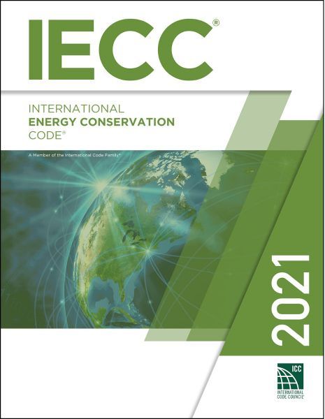 Photo of the cover of the 2021 IECC code