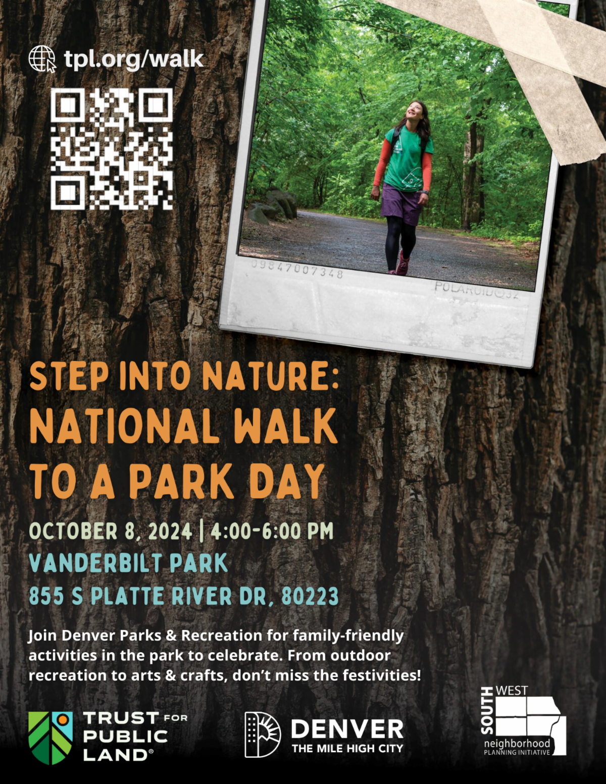 National Walk to a Park Day flier 