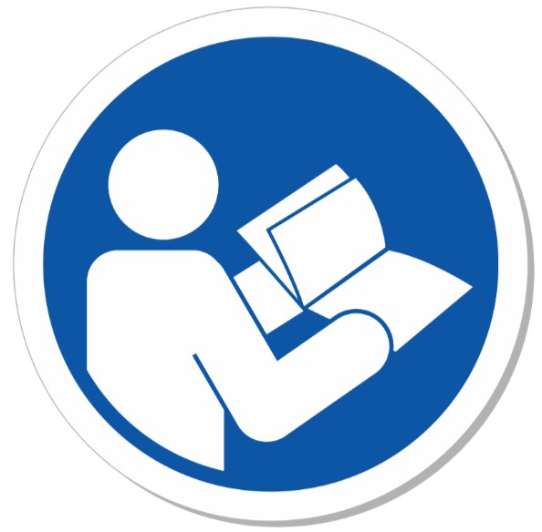 Icon of someone reading a user guide