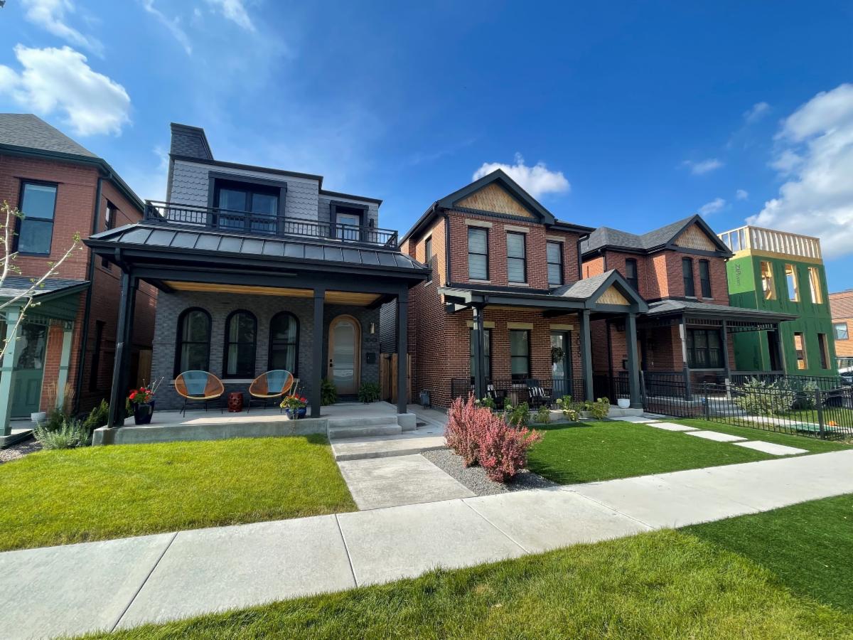 New houses in Curtis Park Historic District
