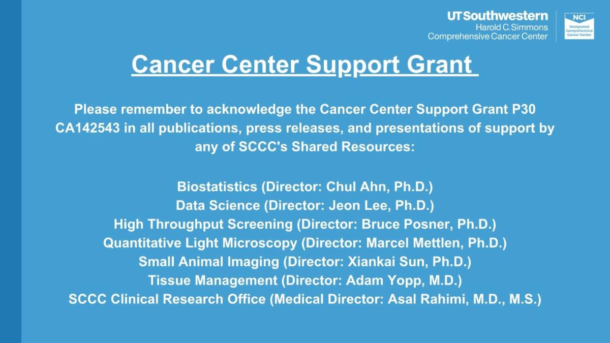 Cancer Center Support Grant graphic