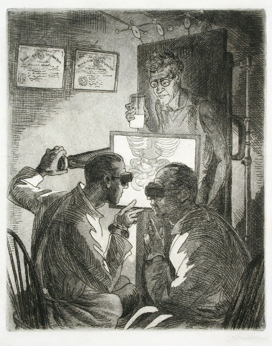 John Sloan, X-Rays (Flouroscope and Department...). Etching