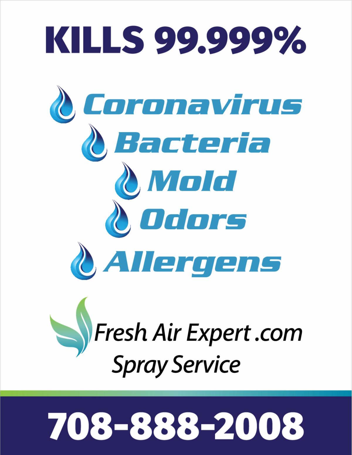 Fresh Air Experts disinfects your facility