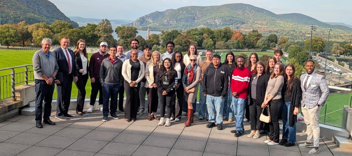 Groups of students at west point