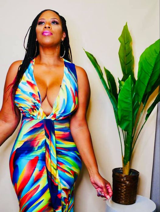 Sexy Colorful Plunging Multicolor Maxi Dress.jpg