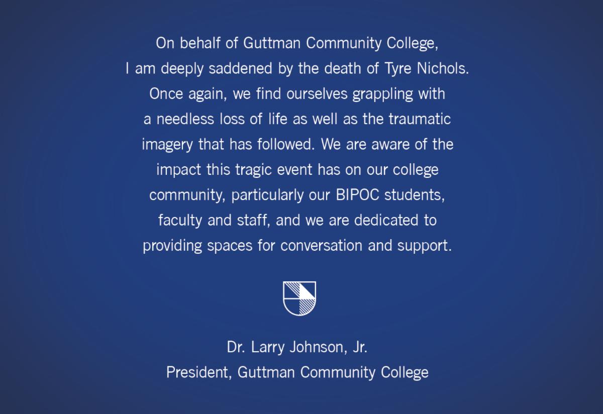Statement on the death of Tyre Nichols
