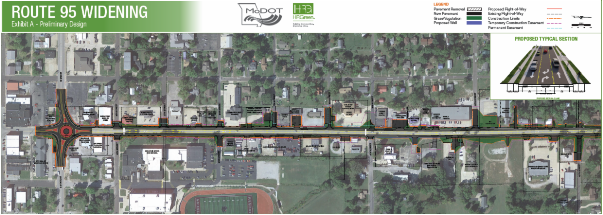 Diagram of the Route 95 widening project.