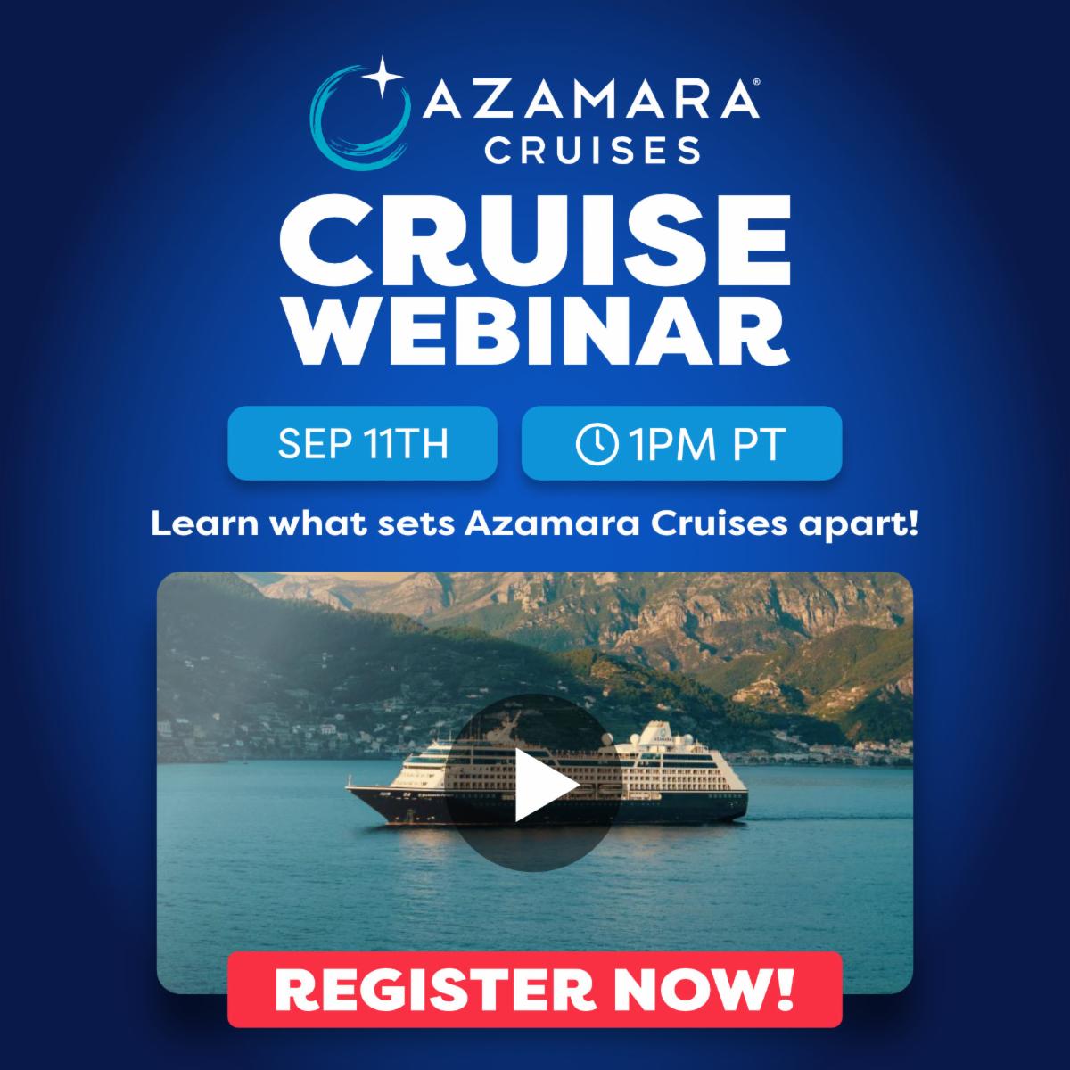 🌊 Discover Azamara Cruises: Free Virtual Cruise Night!