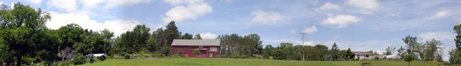 Panoramic view toward the Barn