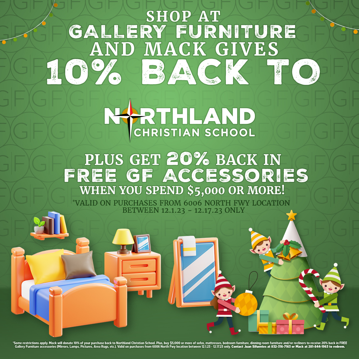 SHOP AT GALLERY FURNITURE AND GIVE BACK TO NORTHLAND!