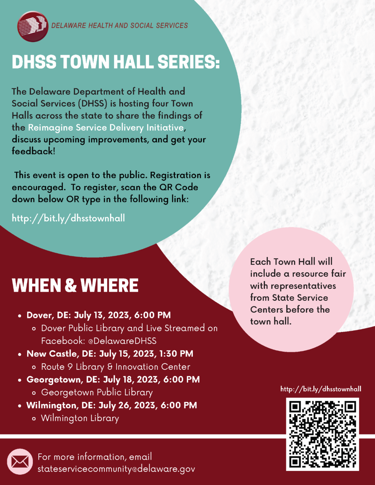 Delaware Health and Social Services Town Halls start this week!