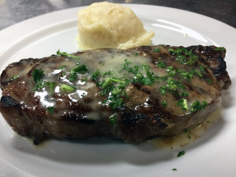 New York Strip and Pecan Mahi this weekend