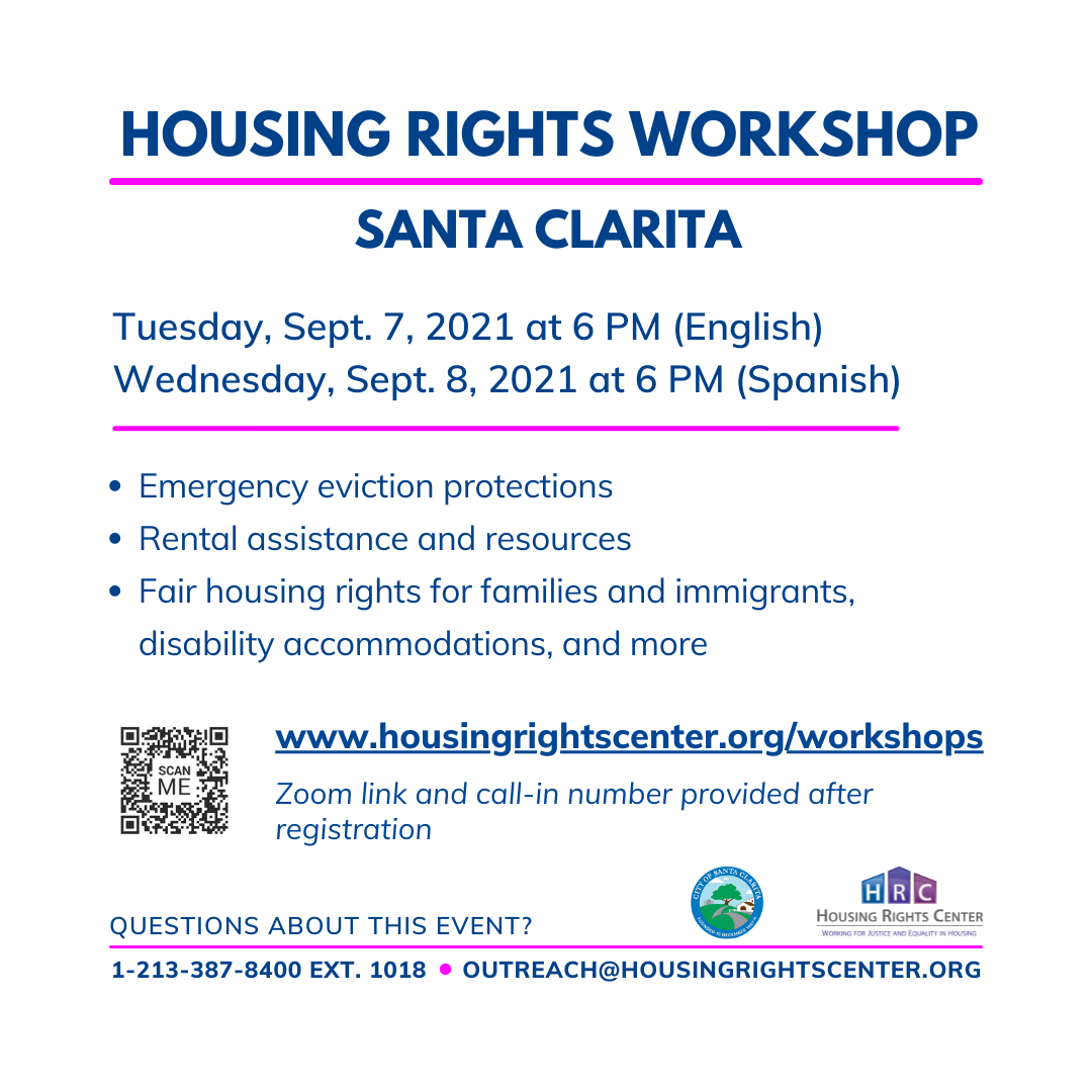This week: Santa Clarita housing rights! // Esta semana: ¡Derechos de ...