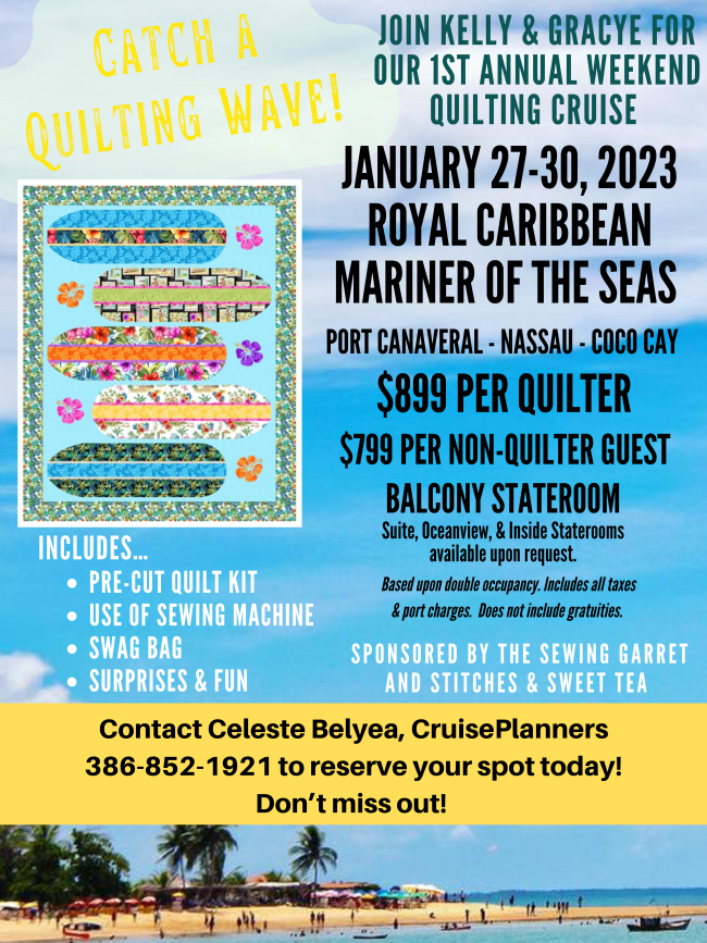 Catch a Wave Quilting Cruise flyer