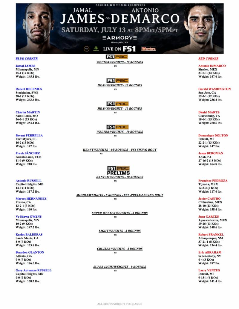 JAMAL JAMES VS. ANTONIO DEMARCO OFFICAL WEIGHTS & WEIGH-IN PHOTOS 19 14b4660e b617 4b05 b833 4dd75d62c804
