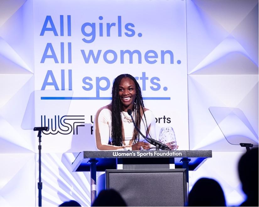 CLARESSA SHIELDS IS AWARDED "SPORTSWOMAN OF THE YEAR" BY THE 'WOMAN