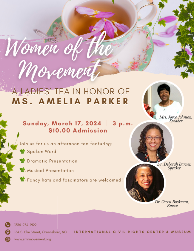 Women of the Movement: A Ladies' Tea Program in Honor Of Amelia Parker