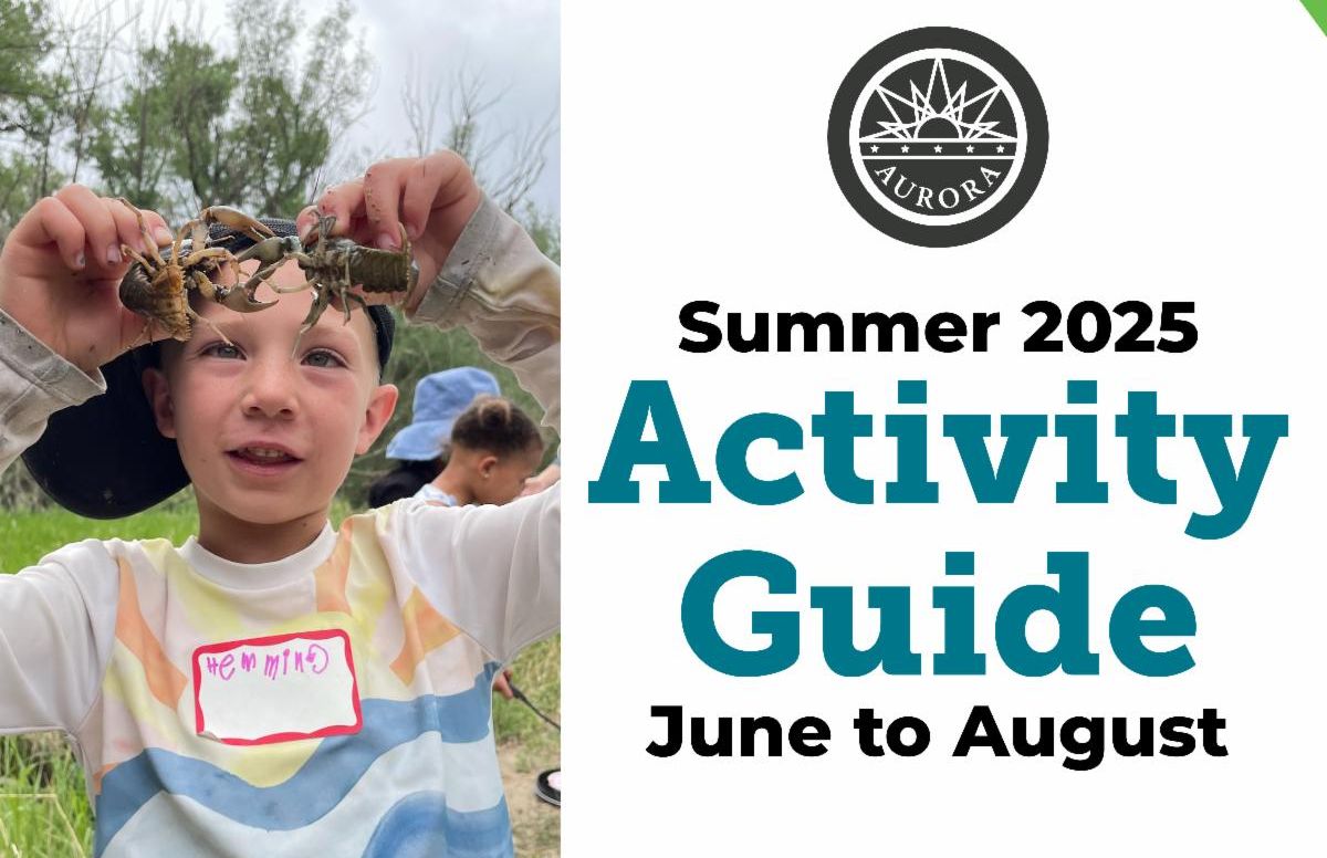 Summer 2025 Activity Guide (June to August) Image description: A boy wearing a baseball cap holding up a crawdad