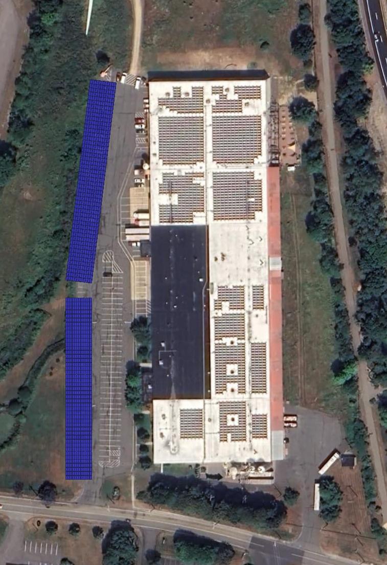 See the solar canopy location