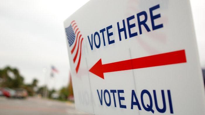 A vote here sign