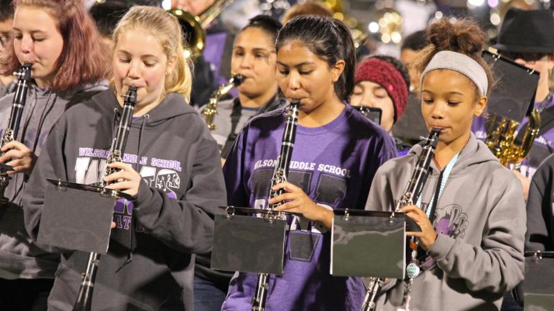 Wilson Middle School students perform in the 2018 Northwest ISD Band Showcase