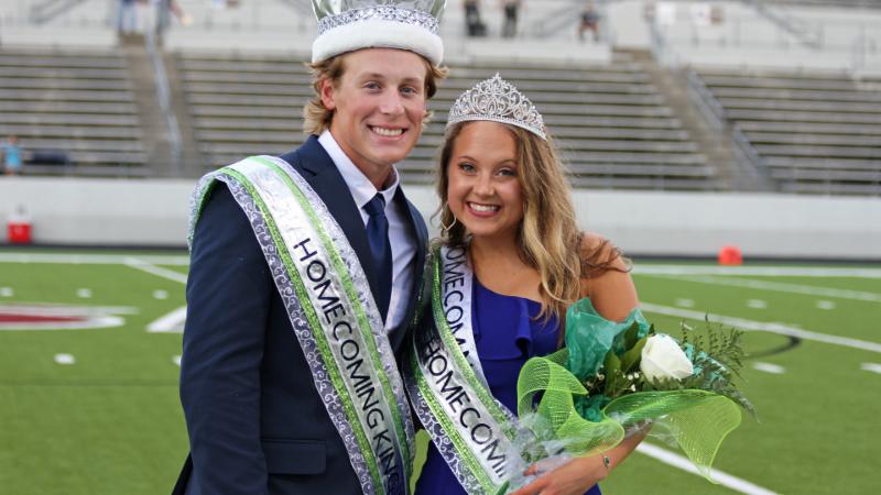 Eaton homecoming king and queen_ Caleb Hull and Brinlee Lenochan