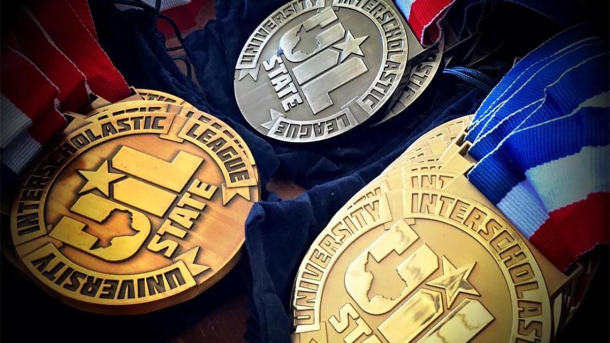 A photo of UIL medals