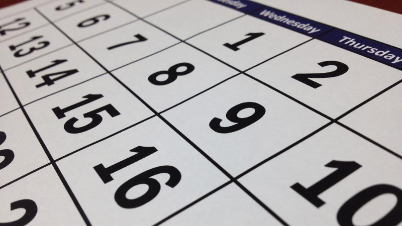 An image of a calendar