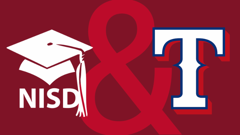 Northwest ISD and Texas Rangers logos