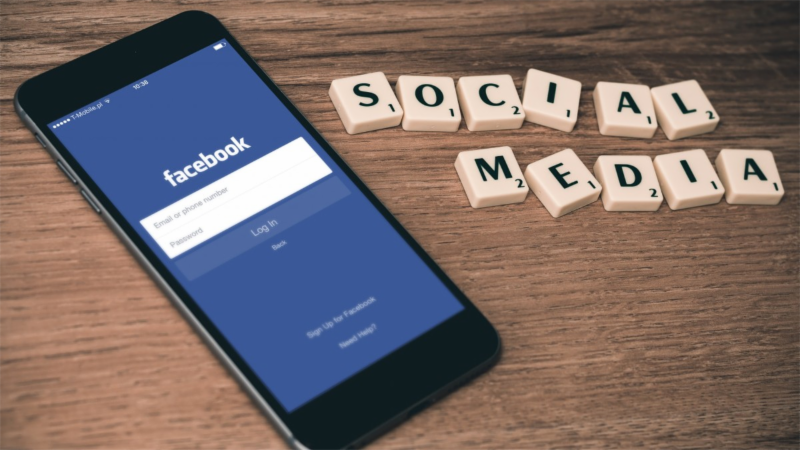 A Facebook application on a smartphone