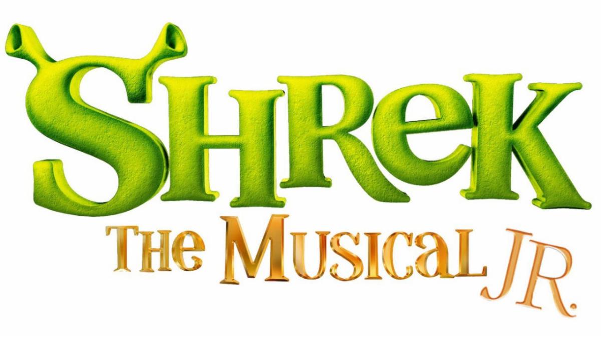 The logo of Shrek The Musical Jr.