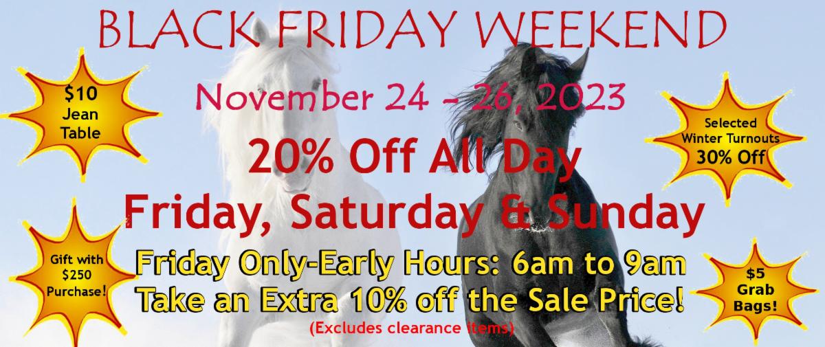 Black Friday Weekend starts Friday the 24th at 6am! Preview on Wednesday the 22nd!