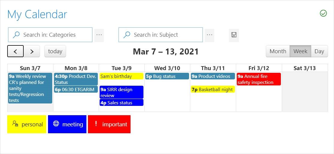 SharePoint Online calendar overlay