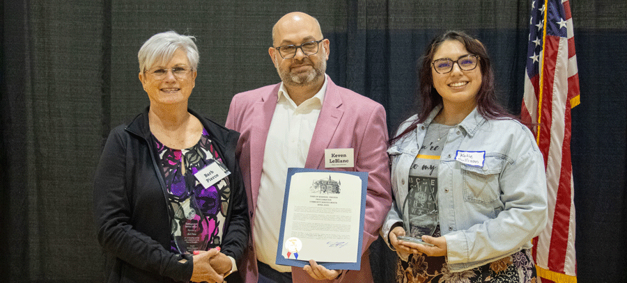 Mayor LeBlanc with Award recipients