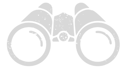 Clipart-style graphic of binoculars