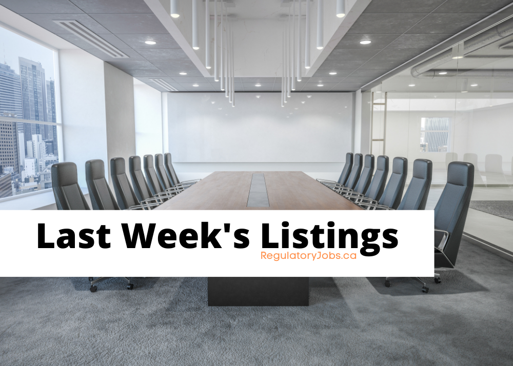 Last Week's Listings