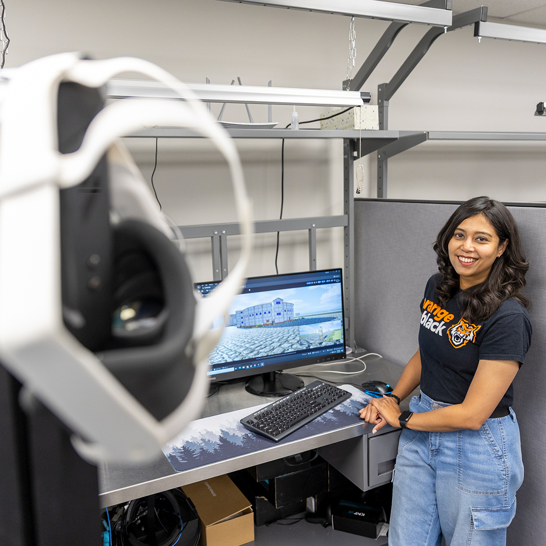 Farjana Eishita assistant professor at Idaho State University poses for a photo on ISUâs Pocatello campus