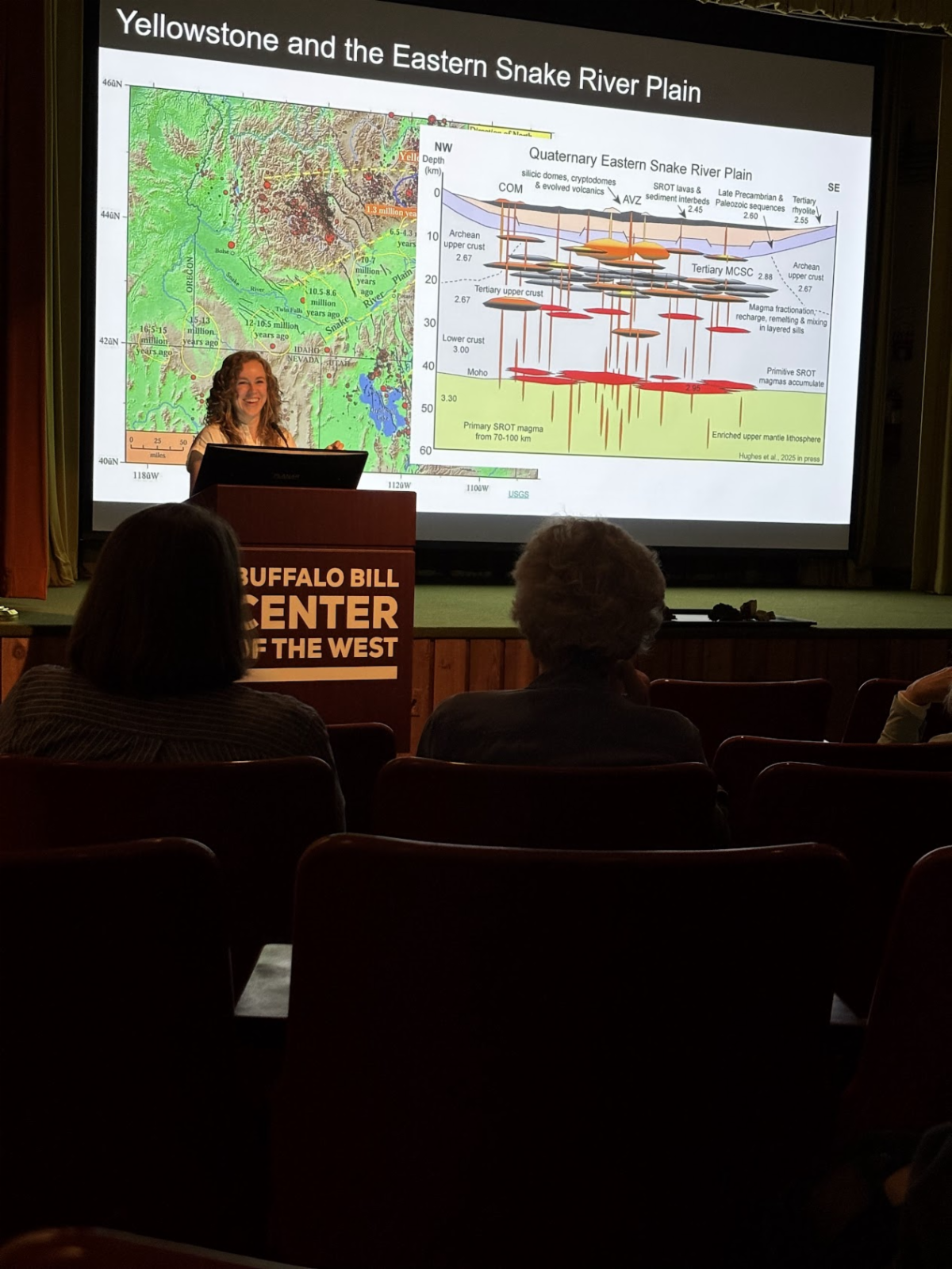 Tess Oldroyd-Johnson speaks at the Buffalo Bill Center of the West in Cody, Wyoming.