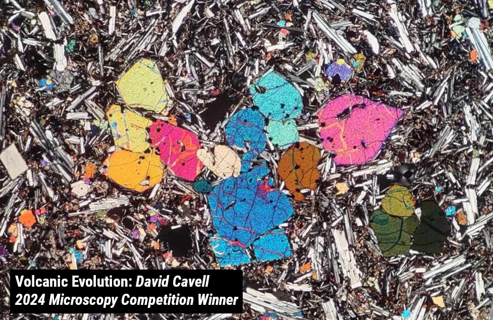 Volcanic Evolution by David Cavell the 2024 winner of the ISU MRCF microscopy photo competition