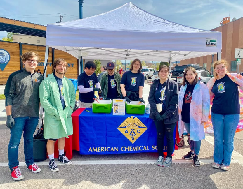 Members and advisors of the Chem Club pose for a photo at the 2025 Portneuf Valley Environmental Fair