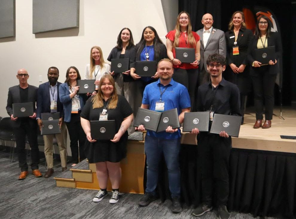 Winners of the Research and Creative Works Symposium pose for a photo