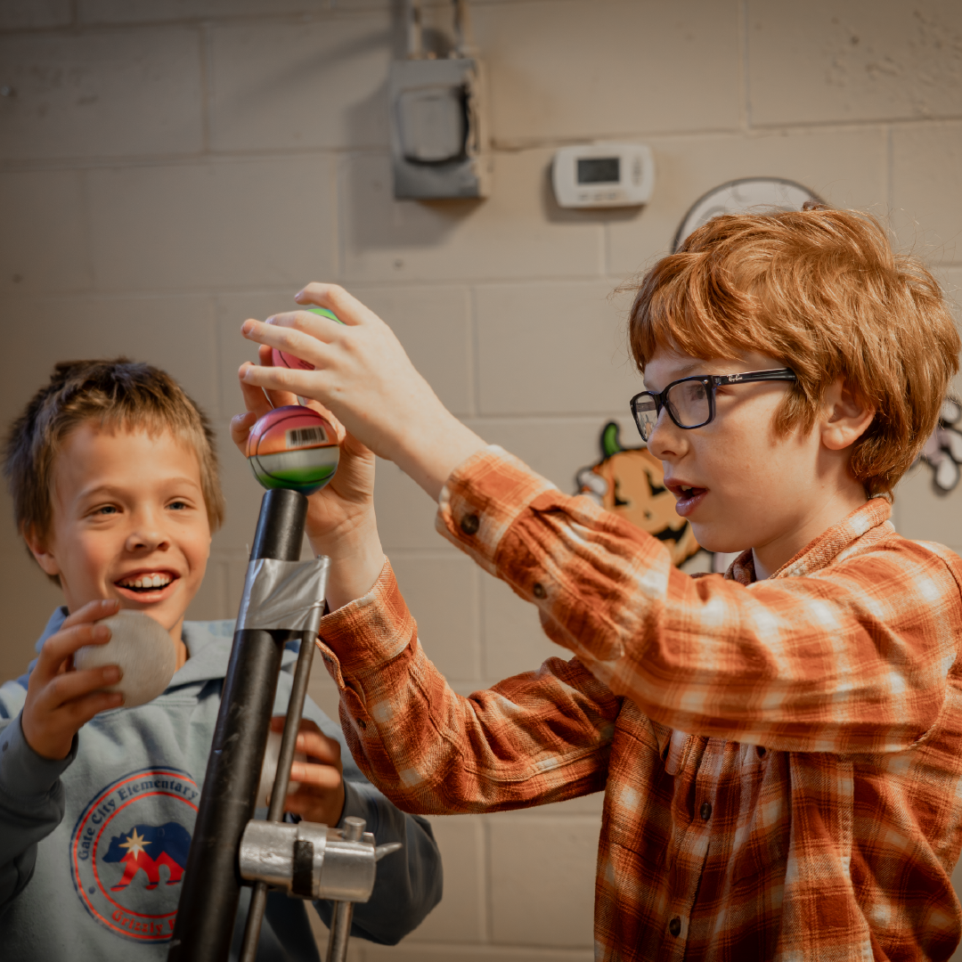 Students participate in an activity at the Haunted Science Laboratory