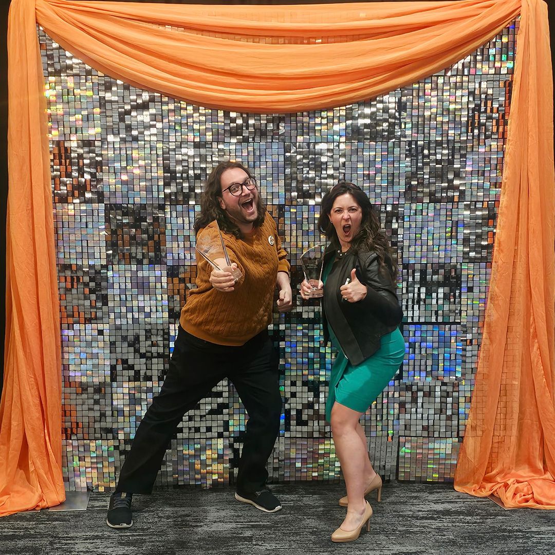 Joseph Crupper and Shannon Kobs Nawotniak pose for a photo