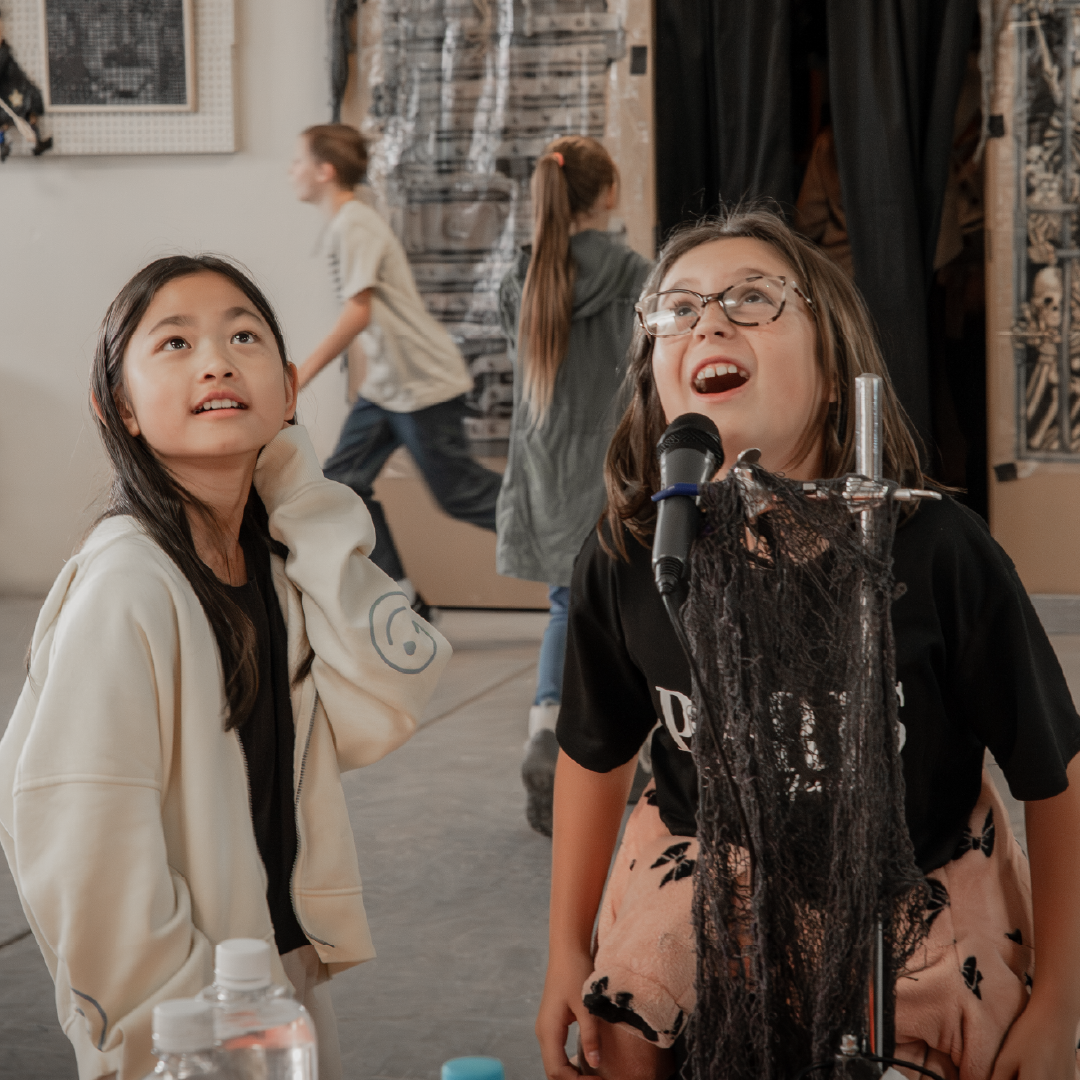 Students participate in an activity at the Haunted Science Laboratory