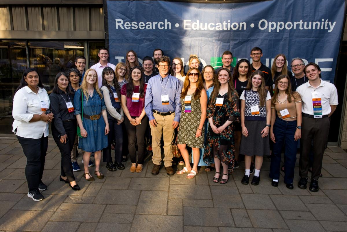 The ISU delegation to the 2025 INBRE Conference poses for a photo