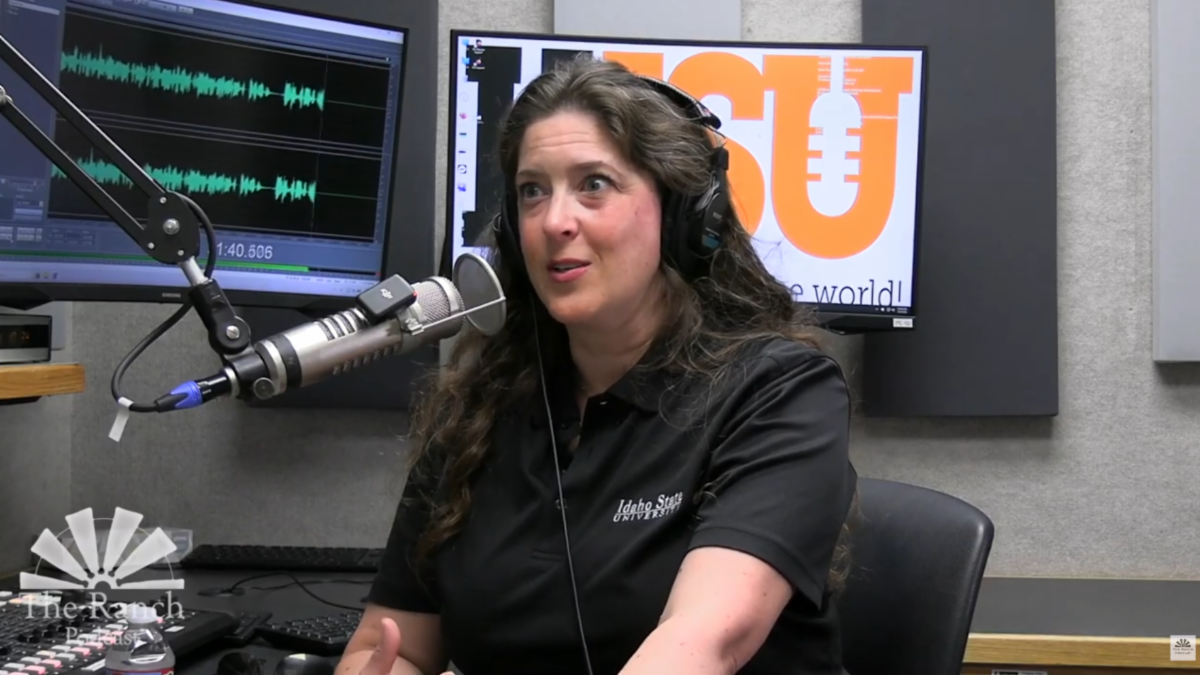 A screen shot of Shannon Kobs Nawotniak on The Ranch Podcast